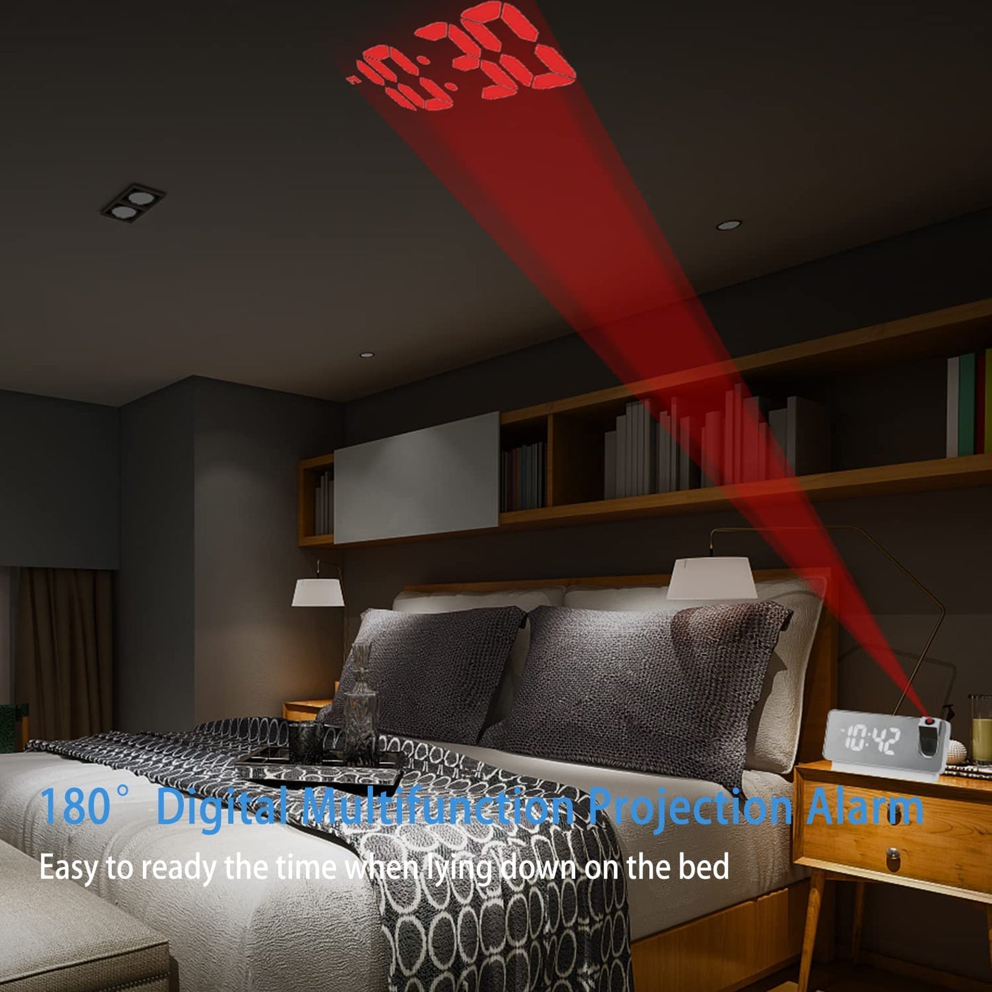 LED Digital Projection Alarm Clock Electronic Alarm Clock ⏰