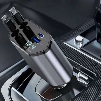 4-in-1 Retractable Fast Car Charger